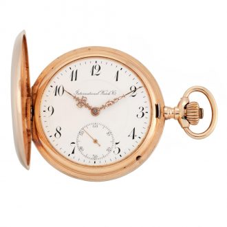 Swiss 14 carat rose gold hunting cased lever watch Circa 1905