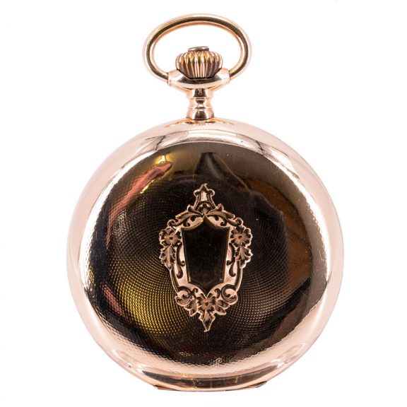 Swiss 14 carat rose gold hunting cased lever watch Circa 1905