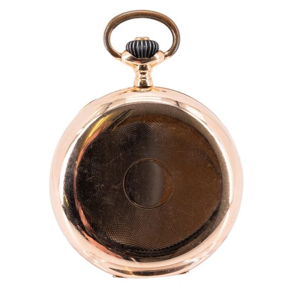 Swiss 14 carat rose gold hunting cased lever watch Circa 1919 Swiss 14 carat rose gold hunting cased lever watch Circa 1919