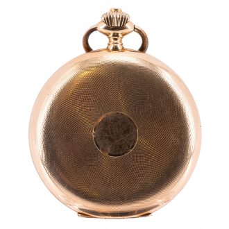 Swiss 14 carat rose gold hunting cased lever watch Circa 1915 Swiss 14 carat rose gold hunting cased lever watch Circa 1915