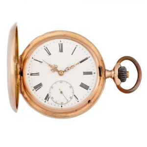 Swiss rose gold hunting cased lever pocket watch Circa 1900