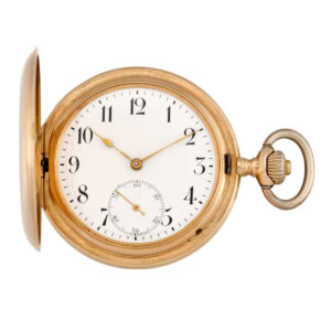 Swiss rose gold hunting cased lever pocket watch Circa 1916