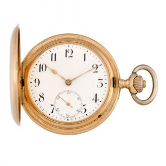 Swiss rose gold hunting cased lever pocket watch Circa 1916