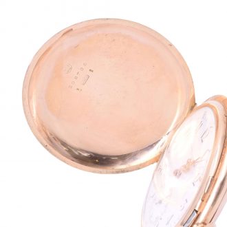 Large Swiss rose gold hunting cased lever watch Circa 1885