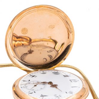 Swiss 18 carat rose gold hunting cased lever watch Circa 1905