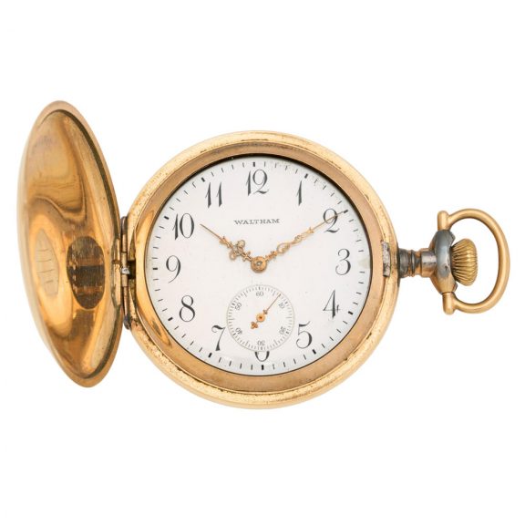 Large American 14K rose gold hunting cased lever Circa 1890