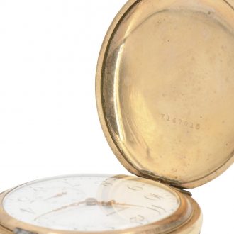 Large American 14K rose gold hunting cased lever Circa 1890