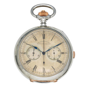 German silver lever split seconds chronograph Circa 1900