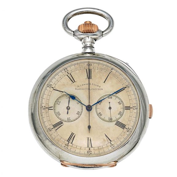German silver lever split seconds chronograph Circa 1900