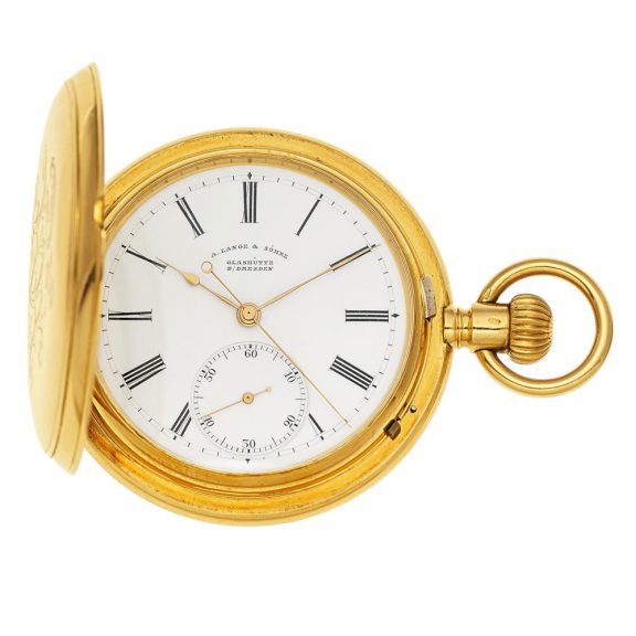 German gold jumping center seconds lever watch Circa 1900