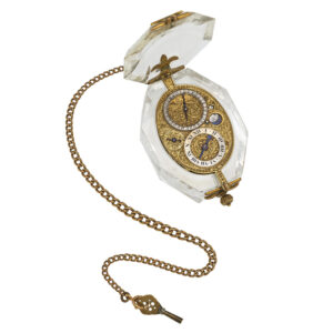 French rock crystal key wound verge pocket watch Circa 1685