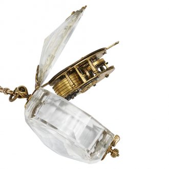 French rock crystal key wound verge pocket watch Circa 1685 French rock crystal key wound verge pocket watch Circa 1685