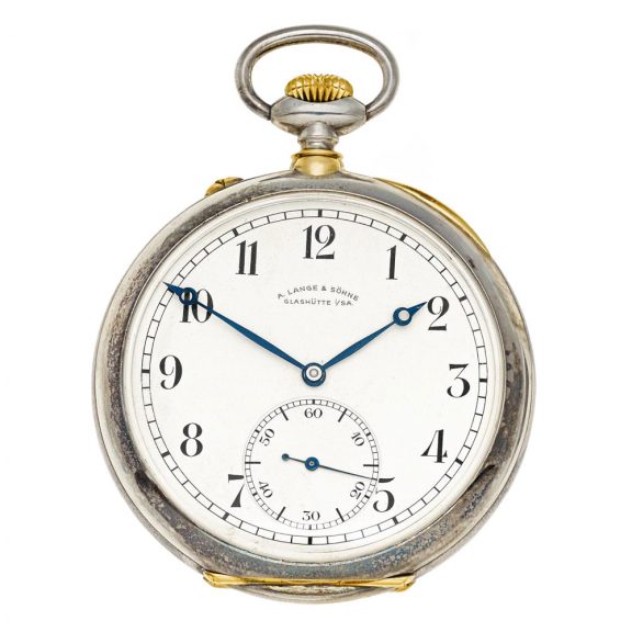 German silver and gold open faced lever watch Circa 1940