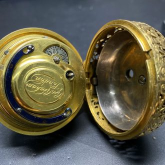 English 18K gold quarter repeating pocket watch Circa 1750
