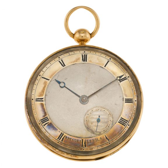 French 18K rose gold open faced cylinder watch Circa 1820
