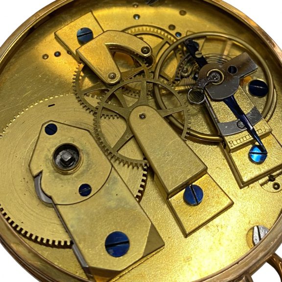 French 18K rose gold open faced cylinder watch Circa 1820 French 18K rose gold open faced cylinder watch Circa 1820