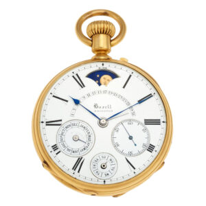 Heavy English 18K gold complicated pocket watch Circa 1880