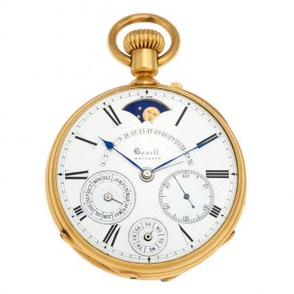 Heavy English 18K gold complicated pocket watch Circa 1880