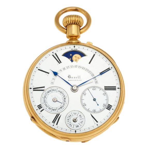 Heavy English 18K gold complicated pocket watch Circa 1880