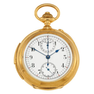 Swiss rose gold repeating chronograph lever watch Circa 1890