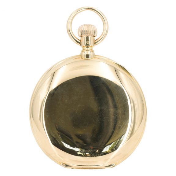 Large German 18K gold hunting cased lever watch Circa 1900 Large German 18K gold hunting cased lever watch Circa 1900