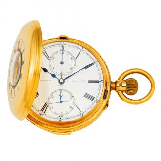 English 18K gold minute repeating chronograph Circa 1860