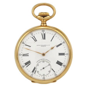 Swiss 18 carat gold open faced lever pocket watch Circa 1910