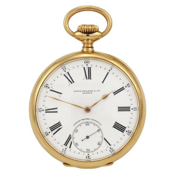 Swiss 18 carat gold open faced lever pocket watch Circa 1910