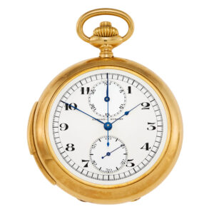 Swiss 18K gold repeating chronograph lever watch Circa 1930
