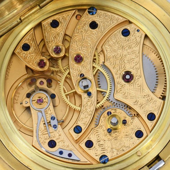 Swiss 18K gold cabriolet pocket watch with chain Circa 1985 Swiss 18K gold cabriolet pocket watch with chain Circa 1985