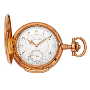 German 14K rose gold hunting cased lever watch Circa 1895