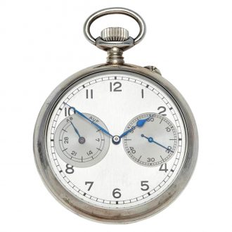 German stainless steel 35h power reserve deck watch Circa 1940