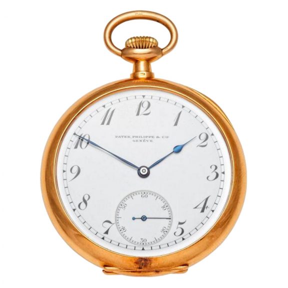 Elegant Swiss 18K gold open faced lever watch Circa 1911