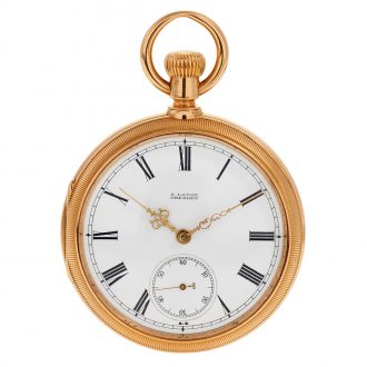 Early German 18K rose gold open faced lever watch Circa 1870