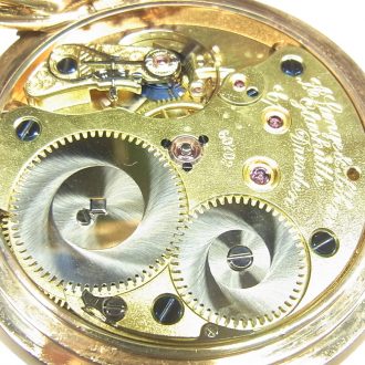 German 18K rose gold hunting cased lever watch Circa 1910