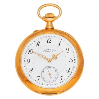 German 18K rose gold open faced lever watch Circa 1900