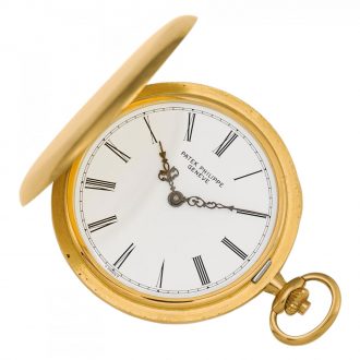 Rare Swiss 18 carat gold hunting cased lever watch Circa 1977