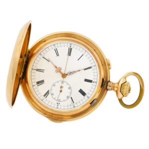 Swiss rose gold quarter repeating chronograph Circa 1898