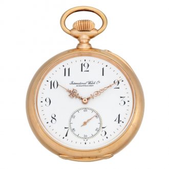 Swiss 18K rose gold open faced lever pocket watch Circa 1900 Swiss 18K rose gold open faced lever pocket watch Circa 1900