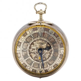 English silver open faced verge watch with date Circa 1710