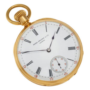 Swiss 18 carat gold open faced lever pocket watch Circa 1870