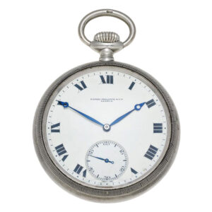 Large Swiss nickel open faced lever pocket watch Circa 1914
