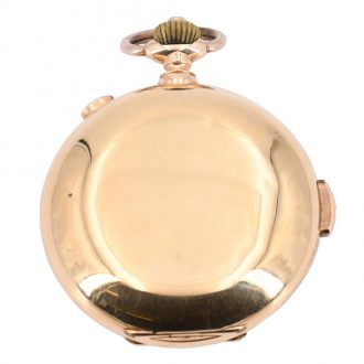 Swiss gold hunting cased complicated lever watch Circa 1900 Swiss gold hunting cased complicated lever watch Circa 1900