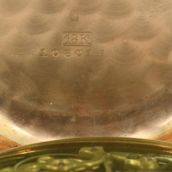 Swiss gold hunting cased complicated lever watch Circa 1900 Swiss gold hunting cased complicated lever watch Circa 1900