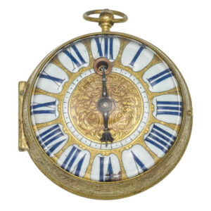 French gilded brass key wound verge pocket watch Circa 1725