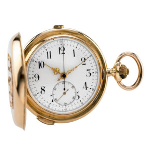 Swiss rose gold quarter repeating chronograph Circa 1898