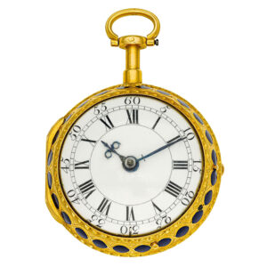 English 18 carat gold half quarter repeating cylinder watch Circa 1725