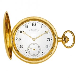 German 18 carat gold hunting cased lever watch Circa 1920