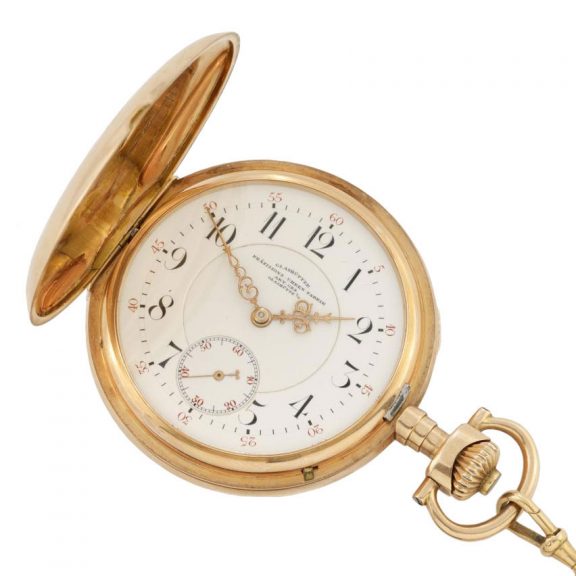 Heavy German 14K rose gold hunting cased lever Circa 1895 Heavy German 14K rose gold hunting cased lever Circa 1895