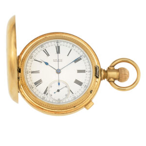 American gold hunting cased lever chronograph Circa 1880